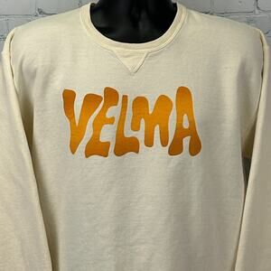 Velma Scooby Doo Sweatshirt Max Original Cartoon Crew Neck Ivory Unisex M Medium